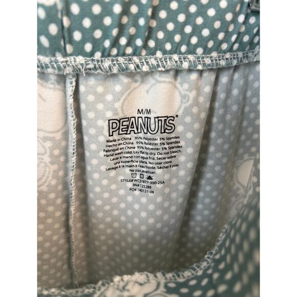 Snoopy Peanuts Charlie Brown Jogger Pant Sleepwear Lounge Set Soft Green Medium - Picture 9 of 11